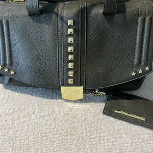 Steve Madden Dark Green and Gold Studded Satchel